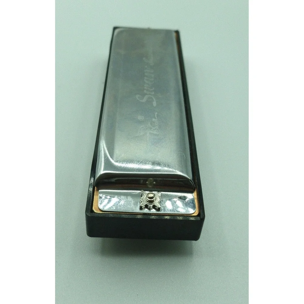 Swan Harmonica 10 Holes - Silver & Black
